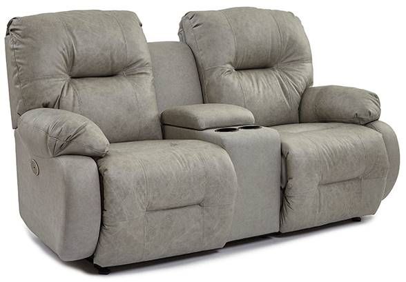 Best® Home Furnishings Brinley Power Reclining Space Saver Loveseat with Console-0