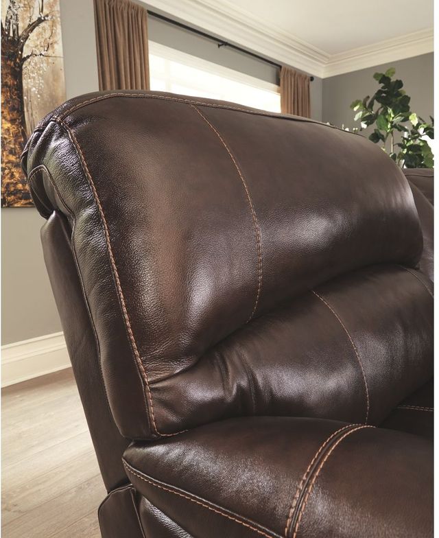 Signature Design by Ashley® Hallstrung Chocolate Power Recliner with Adjustable Headrest 5