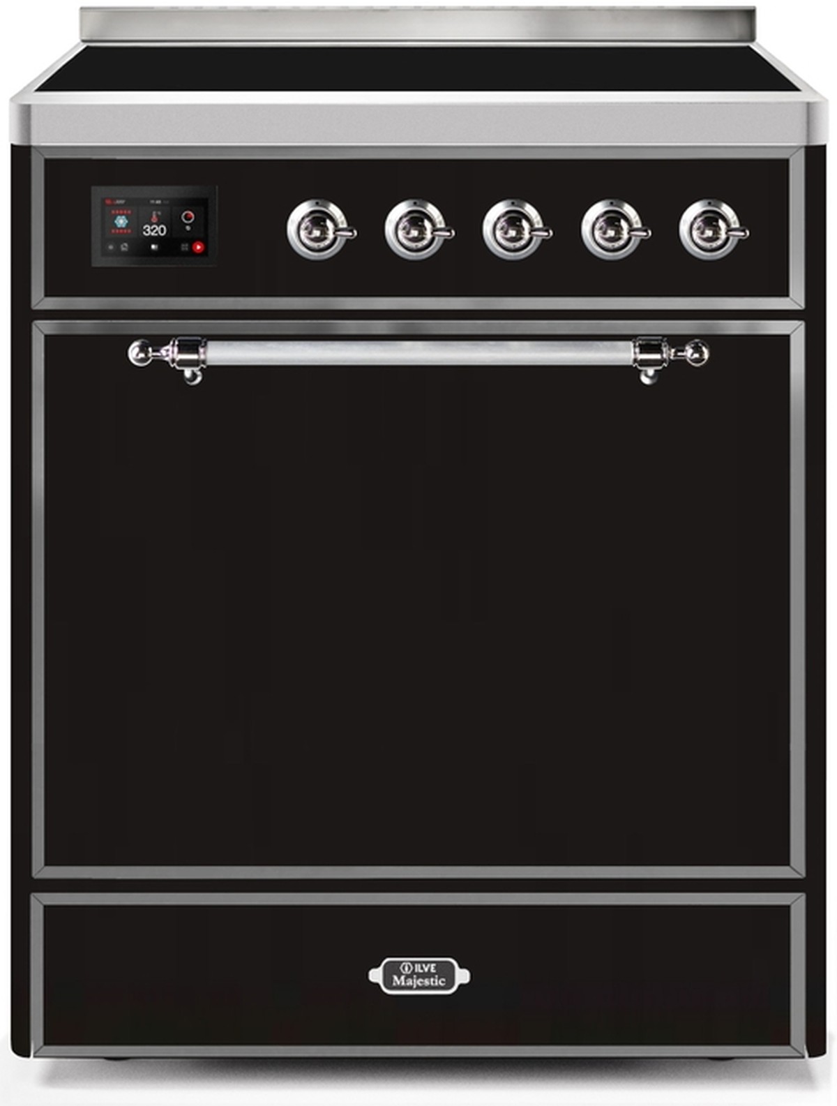 black freestanding cookers