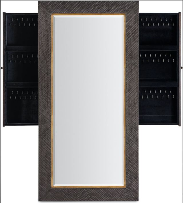 Hooker® Furniture Big Sky Furrowed Bark Floor Mirror with Jewelry Storage-2