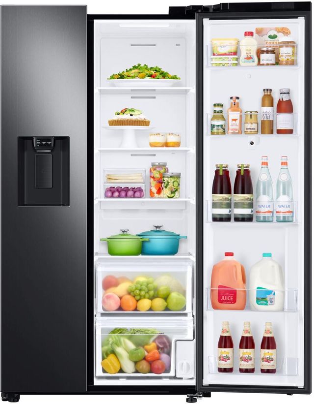 Samsung 21.5 Cu. Ft. Black Stainless Steel Counter Depth Side-by-Side Refrigerator 4