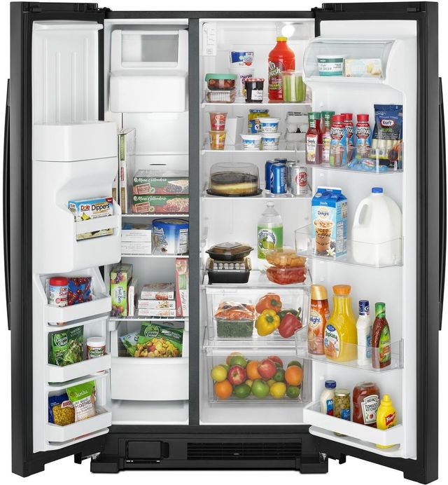 Amana® 24.6 Cu. Ft. Black Side-By-Side Refrigerator 2