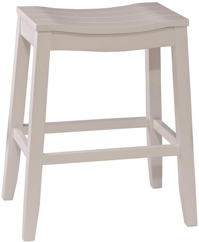 Hillsdale Furniture Fiddler Backless White Non-Swivel Counter Height Stool