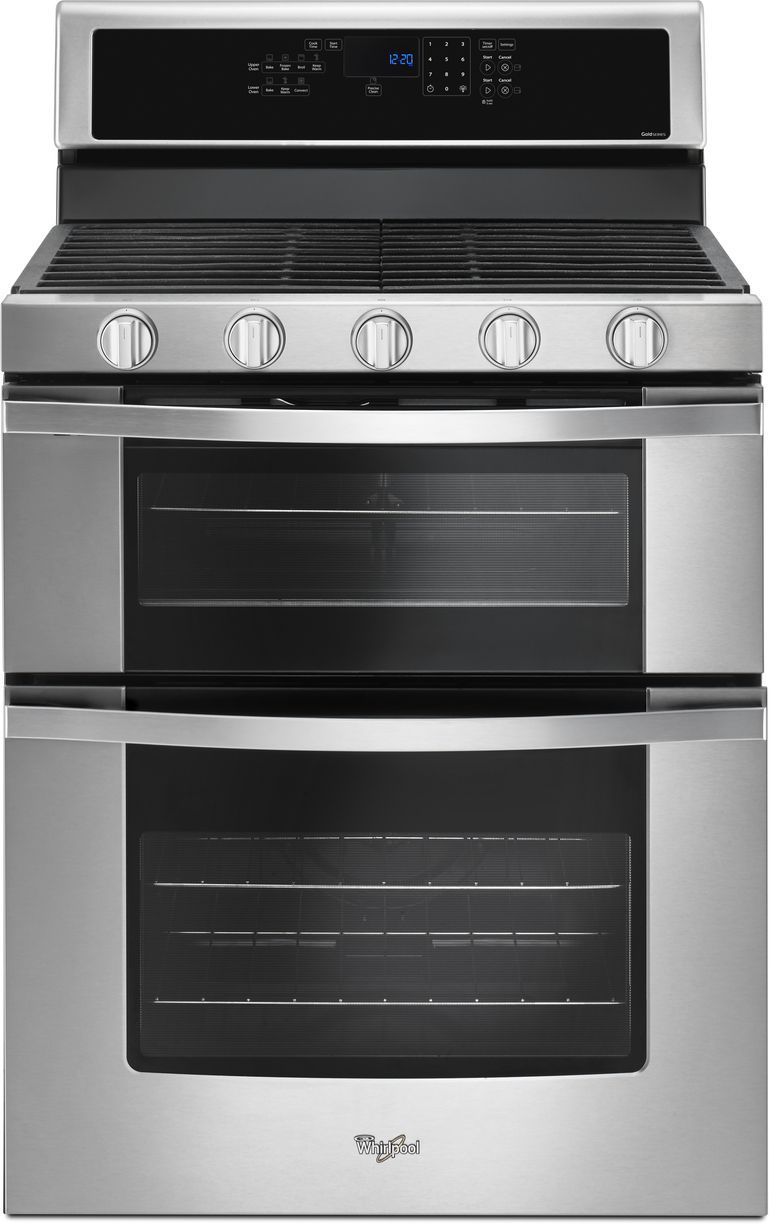 Whirlpool® 30" Stainless Steel Gas Built In Double Oven Range-WGG745S0FS