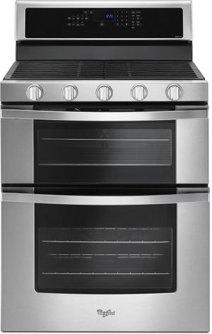 Whirlpool® 30" Stainless Steel Gas Built In Double Oven Range