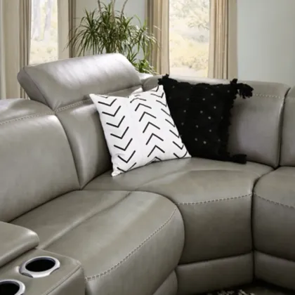 Signature Design by Ashley® Correze 6-Piece Gray Power Reclining Sectional, Becker Furniture