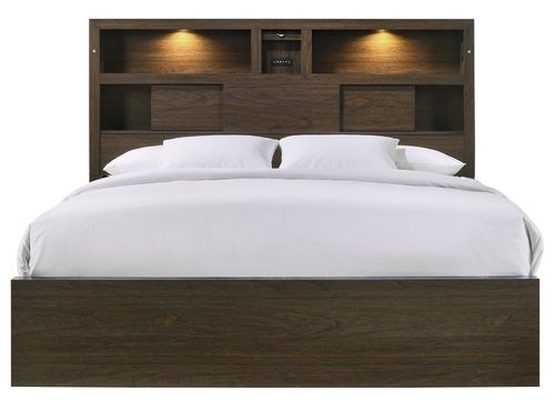 B11455KB by Elements - Louis Philippe King Panel Bed in Cherry