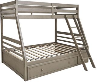 Signature Design by Ashley® Lettner Light Gray Twin/Full Bunk Bed w/Ladder
