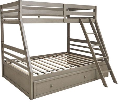 Signature Design by Ashley® Lettner Light Gray Twin/Full Bunk Bed w/Ladder-0