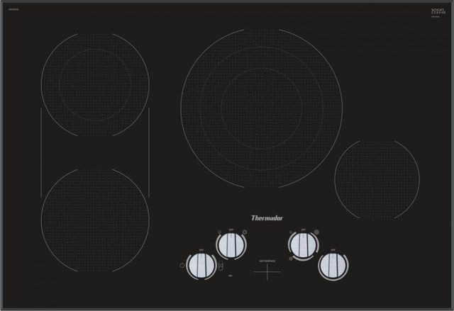 Thermador® Masterpiece® 30" Black Electric Cooktop-CEM305TB-0