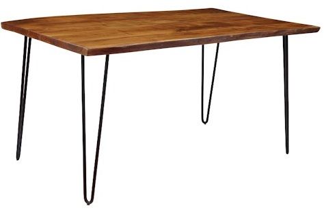 Jofran Inc. Nature's Edge Chestnut 60" Dining Table with Black Base-1