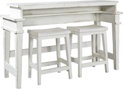 aspenhome® Reeds Farm 3-Piece Weathered White Console Table Set
