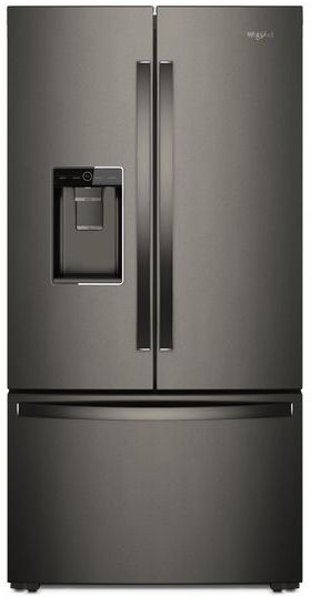Whirlpool® 24 Cu. Ft. Counter Depth French Door Refrigerator-Black Stainless