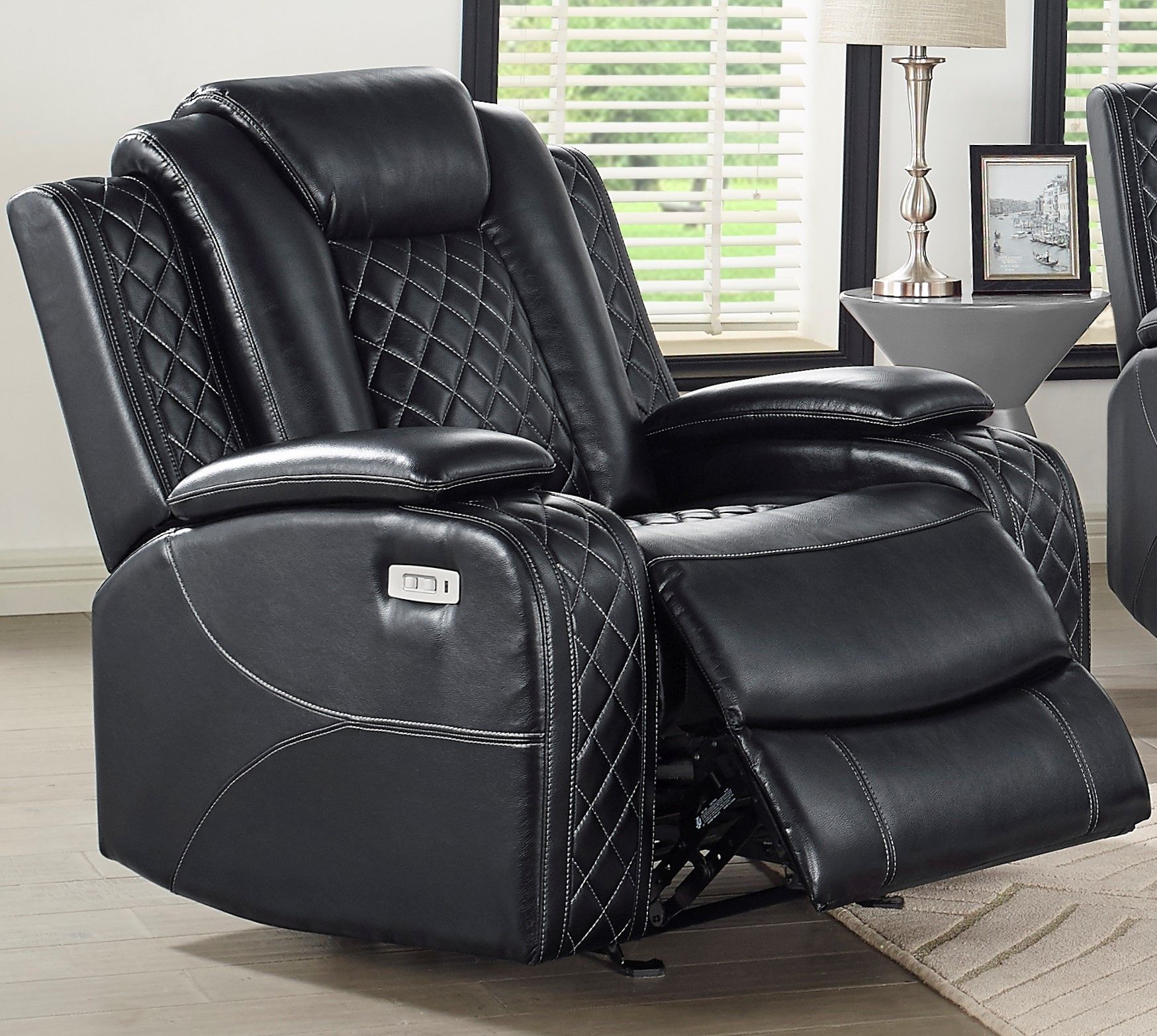 black glider recliner chair