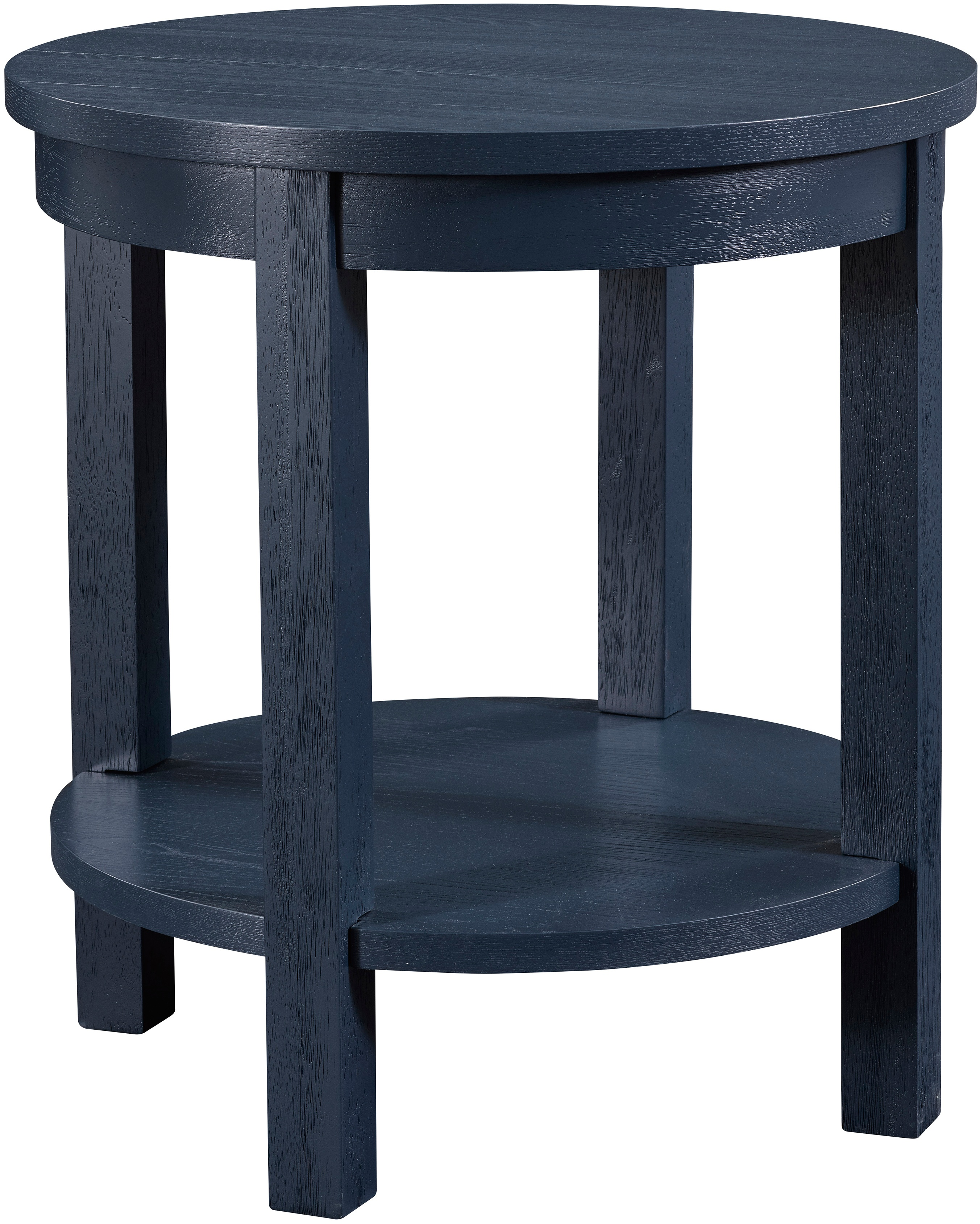 navy round side table