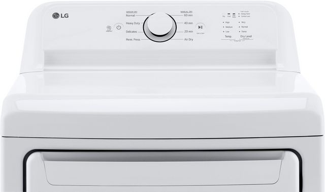 LG 7.3 Cu. Ft. White Front Load Gas Dryer 5