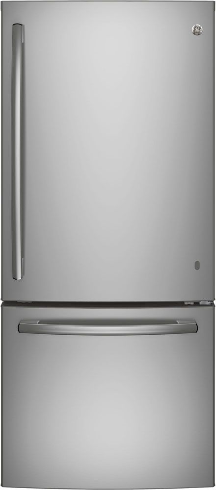 GE® 20.9 Cu.Ft Stainless Steel Bottom Freezer Refrigerator 0