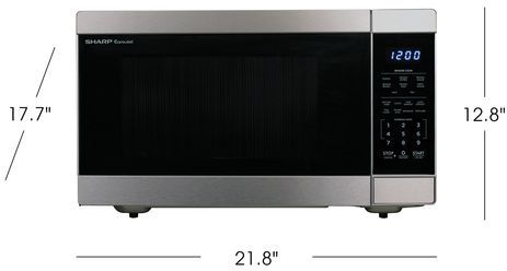 Sharp® 1.6 Cu. Ft. Stainless Steel Countertop Microwave  4
