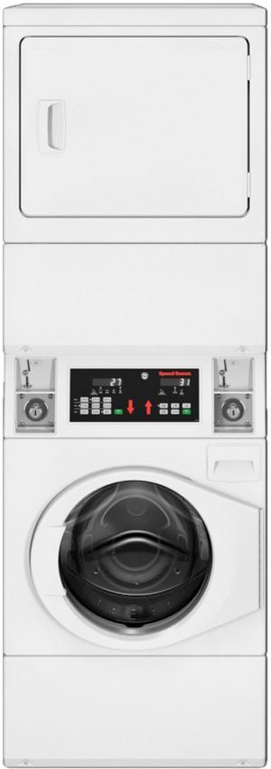 Speed Queen® Commercial 3.42 Cu. Ft. Washer, 7.0 Cu. Ft. Dryer White Gas Stack Laundry