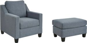 Benchcraft® Lemly 2-Piece Twilight Chair and Ottoman Set