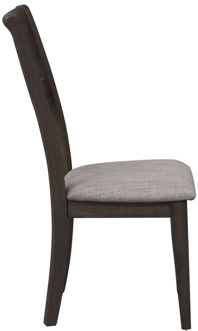 Liberty Furniture Double Bridge Dark Chestnut Splat Back Side Chair-3