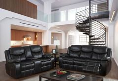 Furniture of America® Gatria 2-Piece Black Living Room Set