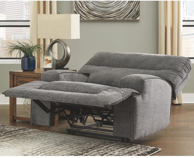 Signature Design by Ashley® Coombs Charcoal Wide Seat Recliner 4
