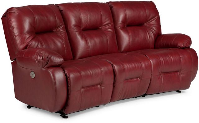 Best® Home Furnishings Brinley Ruby Leather Power Conversation Space Saver® Sofa