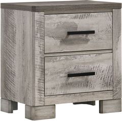 Elements International Millers Cove Gray Nightstand