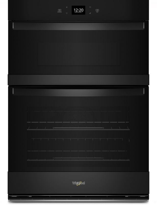 Whirlpool® 27" Black Oven/Microwave Combo Electric Wall Oven
