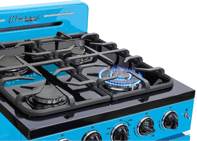 Unique® Appliances Classic Retro 24" Robin Egg Blue Freestanding Natural Gas Range 5