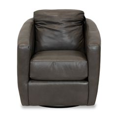 Southern Motion Daisy Gunmetal Grey Leather Accent Chair