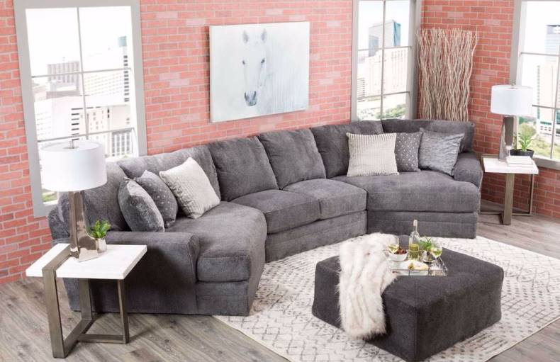 Jackson Furniture Mammoth 3 Piece Smoke Sectional Sofa | Robert's ...