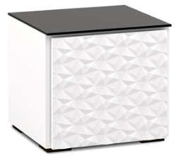 Salamander Designs® Milan 217 White and Black Glass Sub Enclosure AV Cabinet