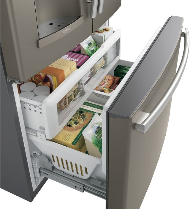 GE Profile™ 22.1 Cu. Ft. Slate Counter Depth French Door Refrigerator 4