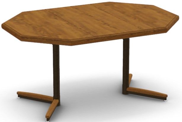 Chromcraft™ Hansford Brown/Walnut Clip Corner Dining Table