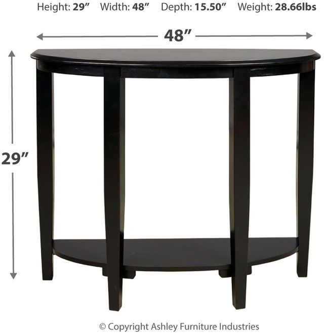 Signature Design by Ashley® Altonwood Black Console Sofa Table 5