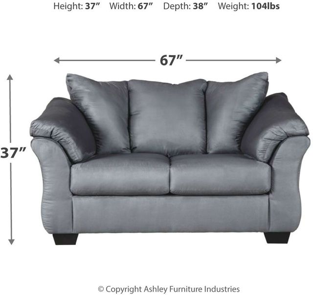 Signature Design by Ashley® Darcy Steel Loveseat and Sofa Set 3