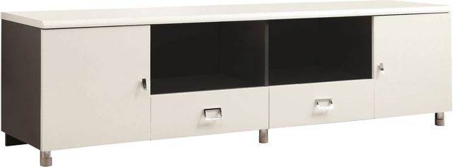 Coaster® White And Grey 2-Drawer TV Console 0
