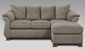 Affordable Furniture Sensations Grey Sofa with Chaise