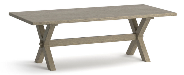 Bassett® Furniture Crossbuck Storm Grey Oak Dining Table