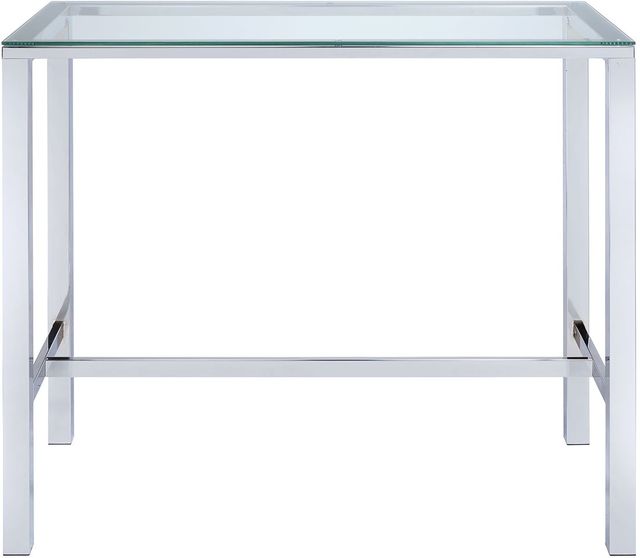 Coaster® Chrome Bar Table With Glass Top-0