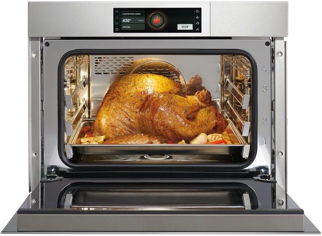 Wolf® M Series Contemporary 24" Stainless Steel Single Electric Wall Oven-2