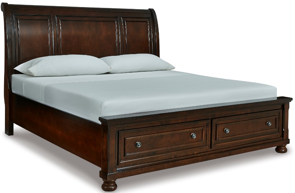 Millennium® By Ashley Porter 5-Piece Rustic Brown Queen Sleigh Bed Set ...