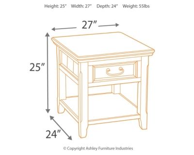 Signature Design by Ashley® Woodboro Dark Brown Rectangular End Table 5