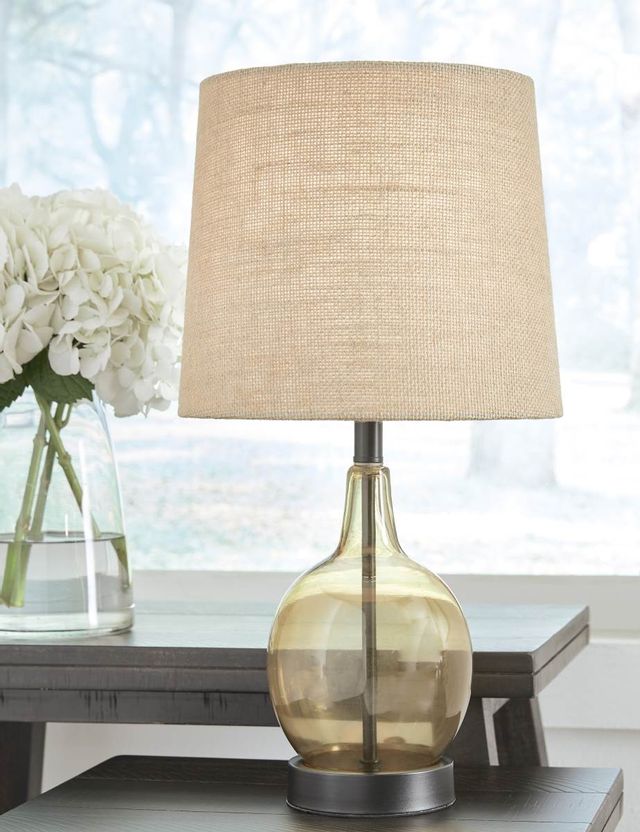 Signature Design by Ashley® Arlomore Amber Glass Table Lamp 2
