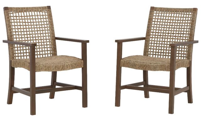 Signature Design by Ashley® Germalia 3-Piece Brown Outdoor Dining Set-2