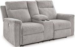 Signature Design by Ashley® Barnsana Ash Power Reclining Loveseat with Console