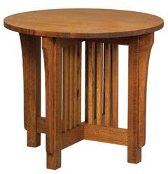 Fusion Designs Bungalow Mission Round End Table
