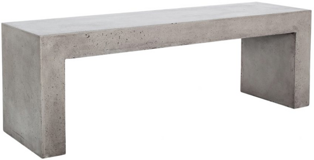 Moe's Home Collection Lazarus Gray Outdoor Bench 1